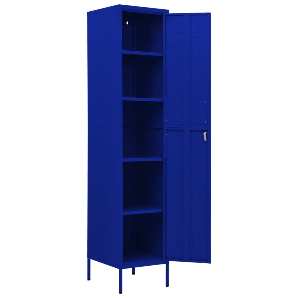 vidaXL Φοριαμός Ναυτικό Μπλε 35 x 46 x 180 εκ. από Ατσάλι