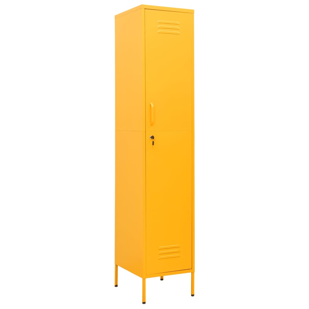 vidaXL Φοριαμός Μουσταρδί 35 x 46 x 180 εκ. από Ατσάλι