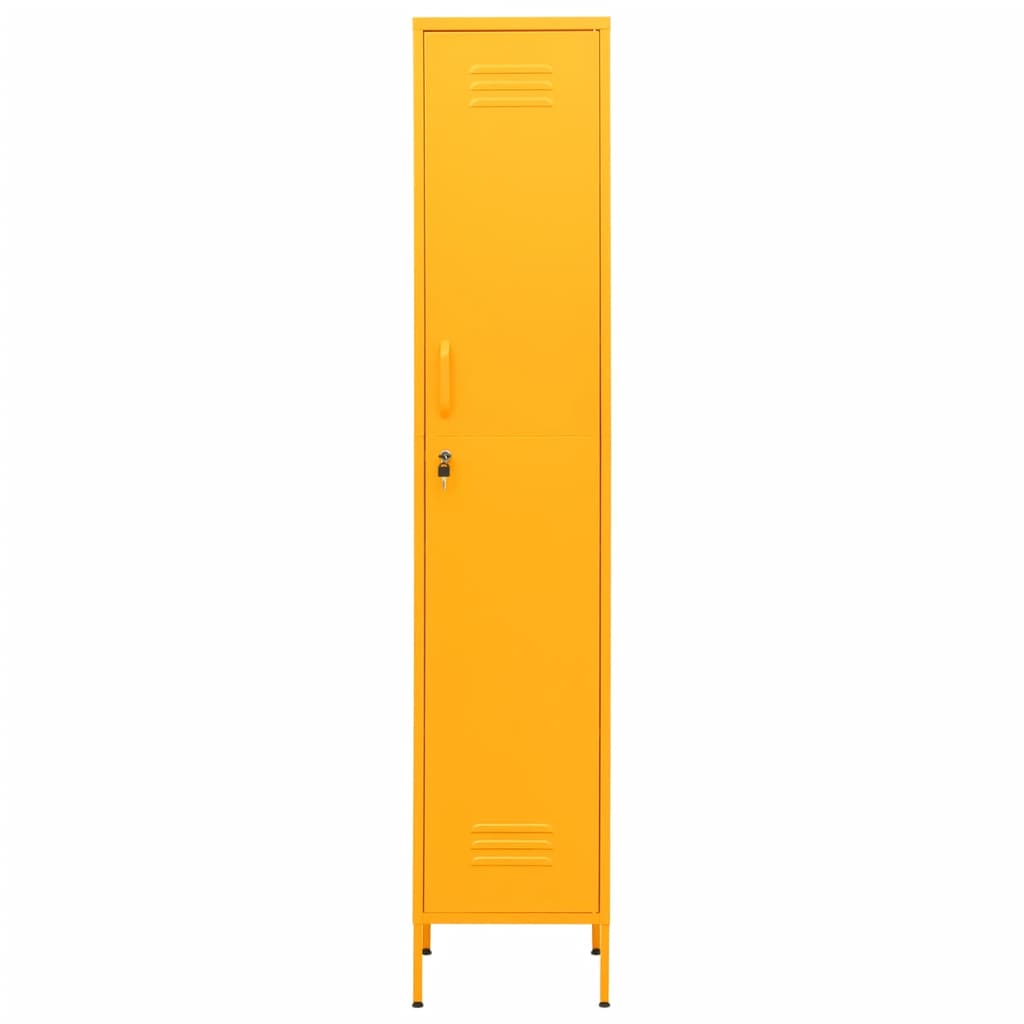 vidaXL Φοριαμός Μουσταρδί 35 x 46 x 180 εκ. από Ατσάλι