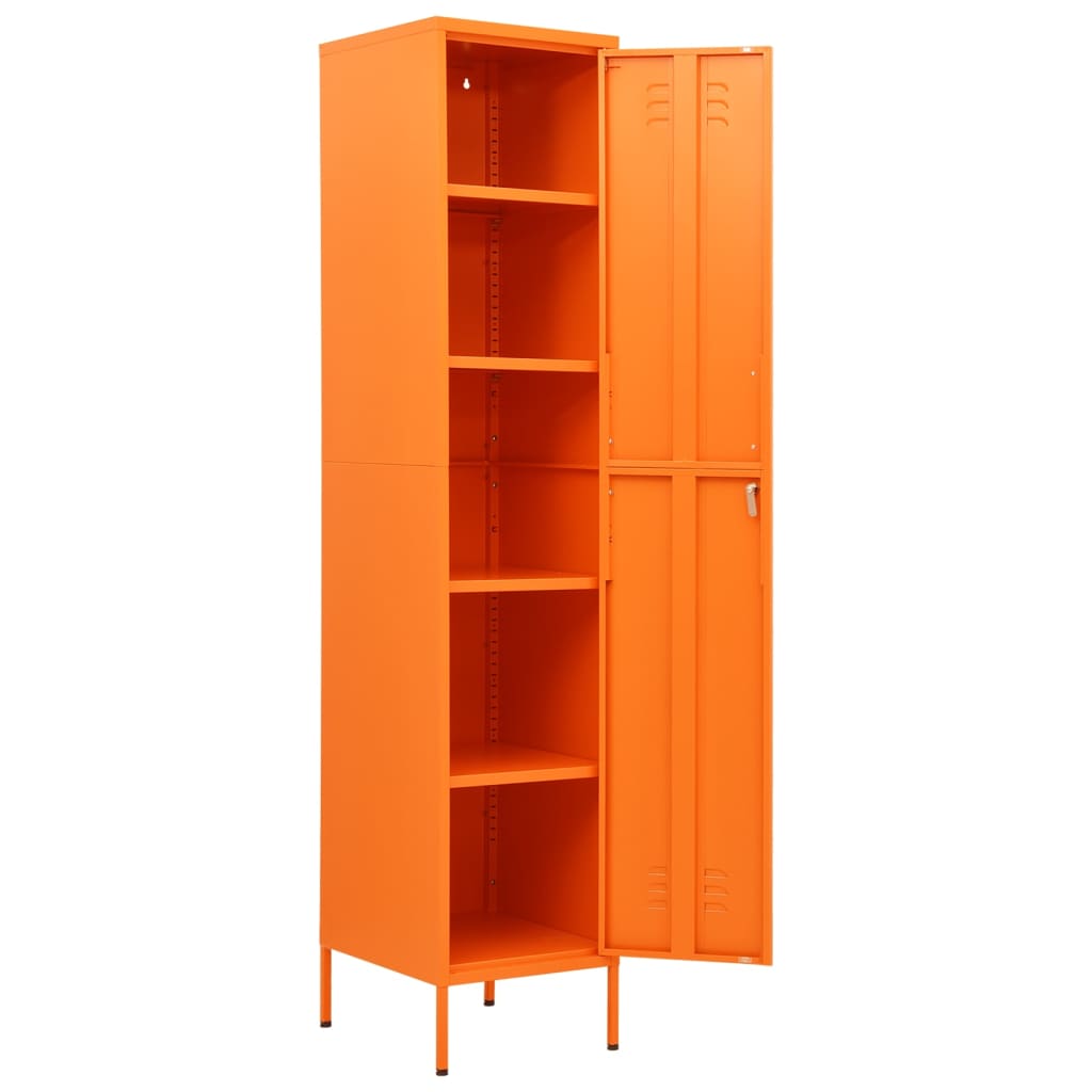 vidaXL Φοριαμός Πορτοκαλί 35 x 46 x 180 εκ. από Ατσάλι