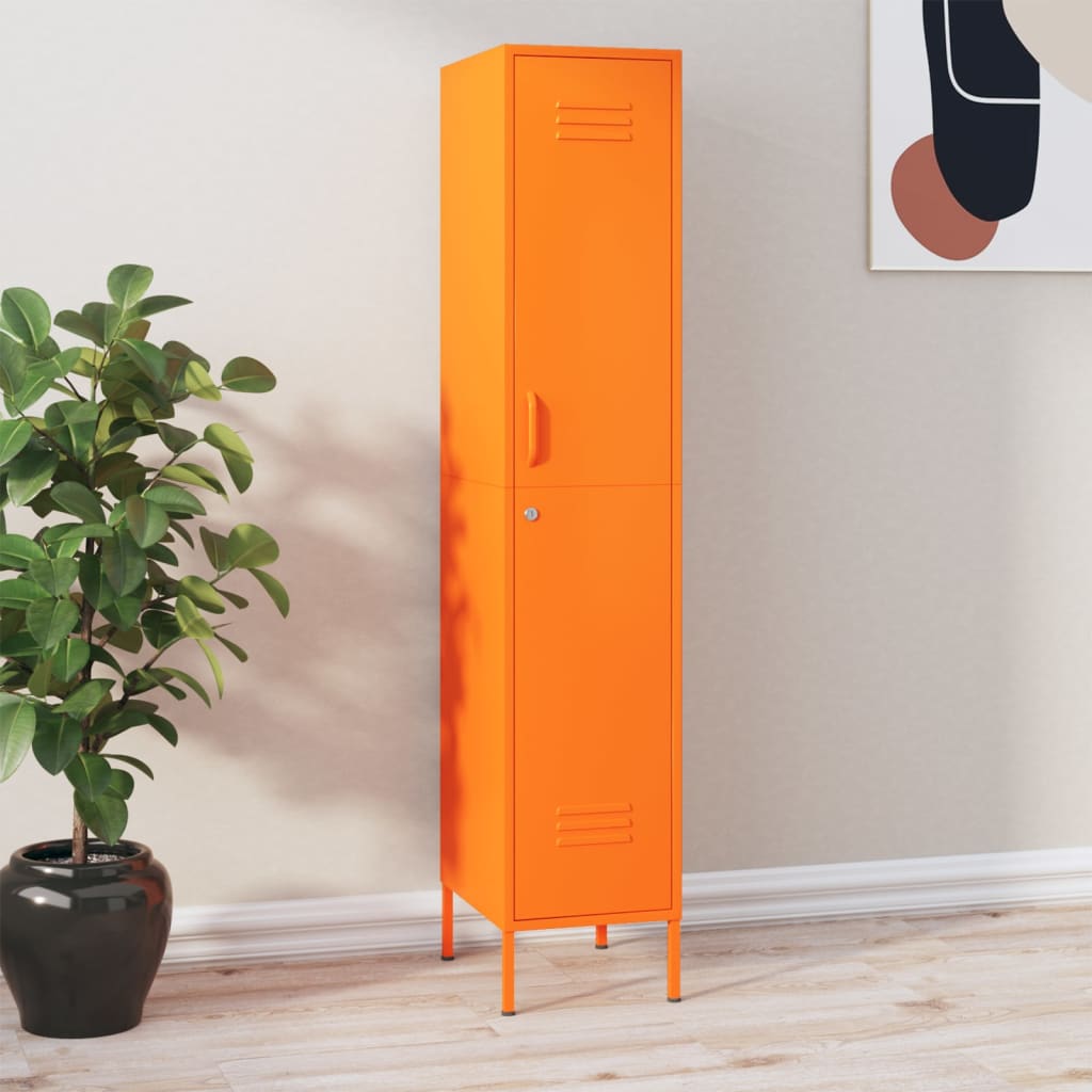 vidaXL Φοριαμός Πορτοκαλί 35 x 46 x 180 εκ. από Ατσάλι