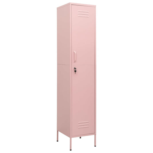 vidaXL Φοριαμός Ροζ 35 x 46 x 180 εκ. από Ατσάλι