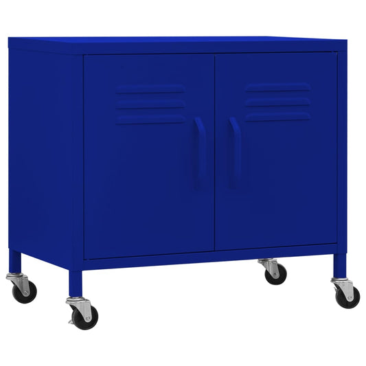 vidaXL Ντουλάπι Αποθήκευσης Ναυτικό Μπλε 60 x 35 x 56 εκ. από Ατσάλι