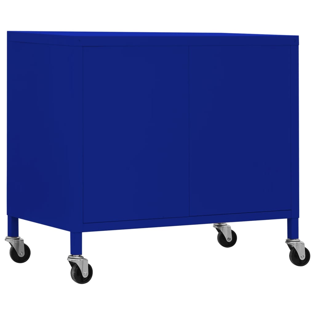 vidaXL Ντουλάπι Αποθήκευσης Ναυτικό Μπλε 60 x 35 x 56 εκ. από Ατσάλι