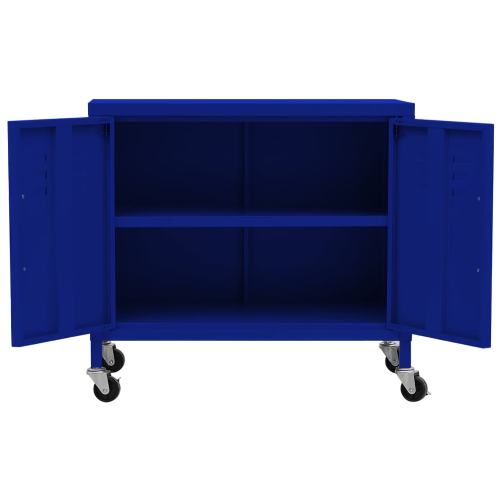 vidaXL Ντουλάπι Αποθήκευσης Ναυτικό Μπλε 60 x 35 x 56 εκ. από Ατσάλι