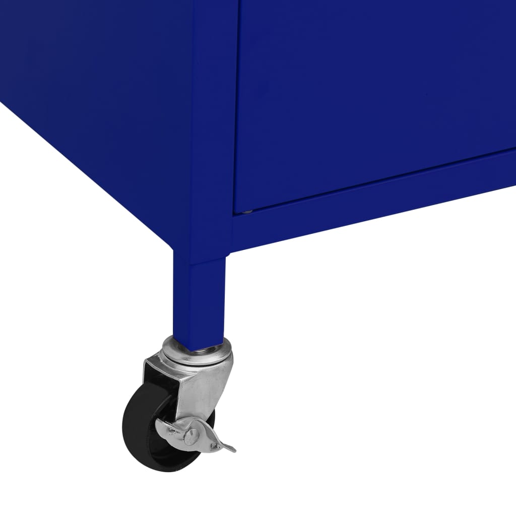 vidaXL Ντουλάπι Αποθήκευσης Ναυτικό Μπλε 60 x 35 x 56 εκ. από Ατσάλι
