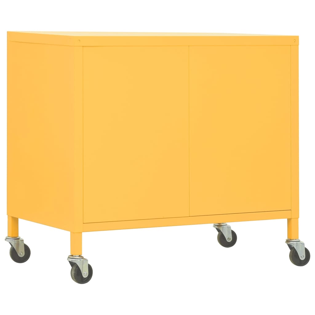 vidaXL Ντουλάπι Αποθήκευσης Μουσταρδί 60 x 35 x 56 εκ. από Ατσάλι