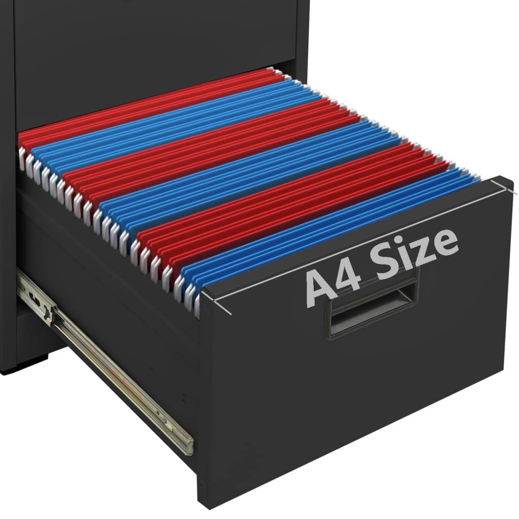 vidaXL Αρχειοθήκη Ανθρακί 46 x 62 x 133 εκ. από Ατσάλι