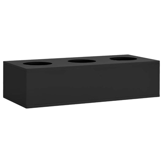 vidaXL Ανθοδοχείο Ανθρακί 90 x 40 x 23 εκ. Ατσάλινο