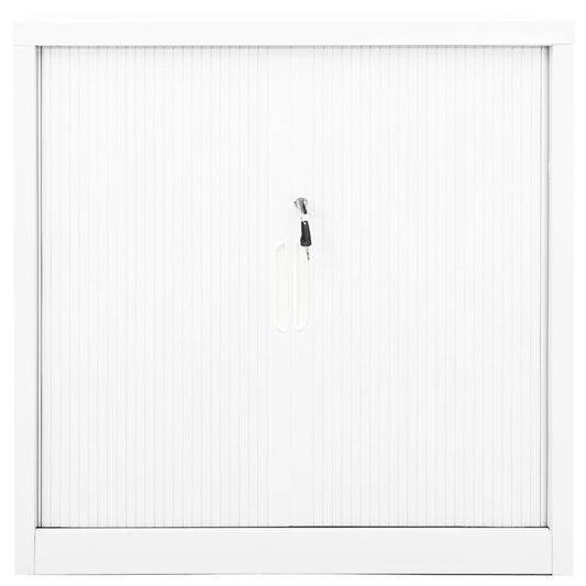 vidaXL Ντουλάπι με Συρόμενη Πόρτα Λευκό 90 x 40 x 90 εκ. Ατσάλινο