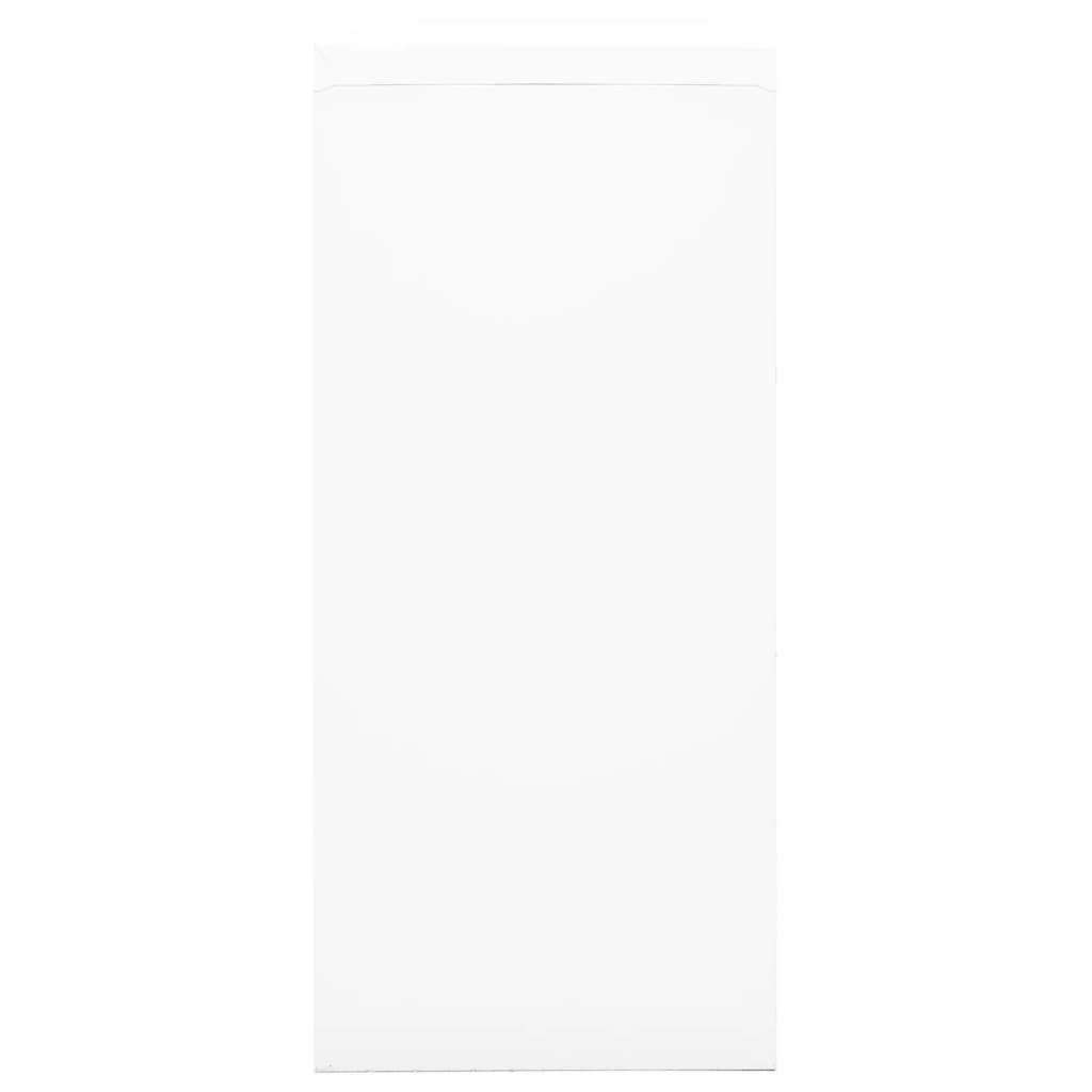 vidaXL Ντουλάπι με Συρόμενη Πόρτα Λευκό 90 x 40 x 90 εκ. Ατσάλινο