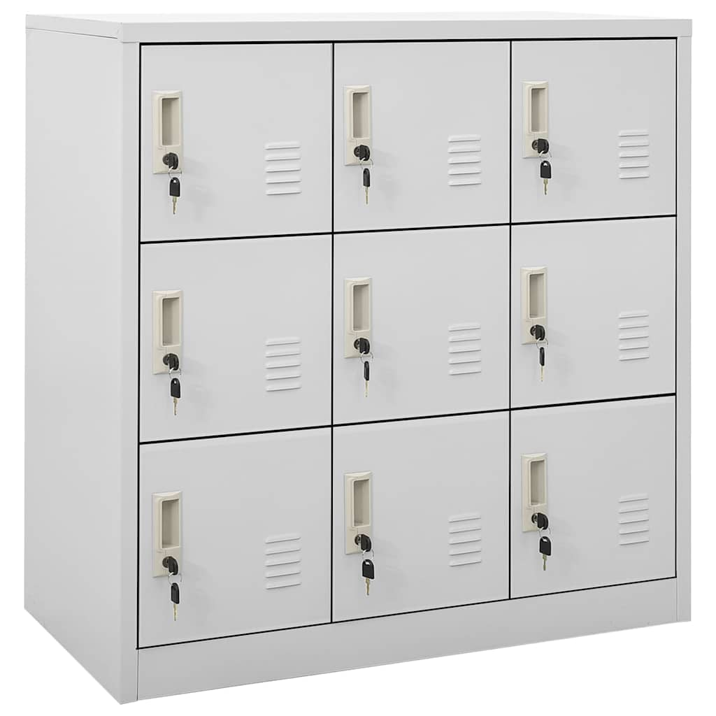 vidaXL Φοριαμός Ανοιχτό Γκρι 90 x 45 x 92,5 εκ. Ατσάλινος