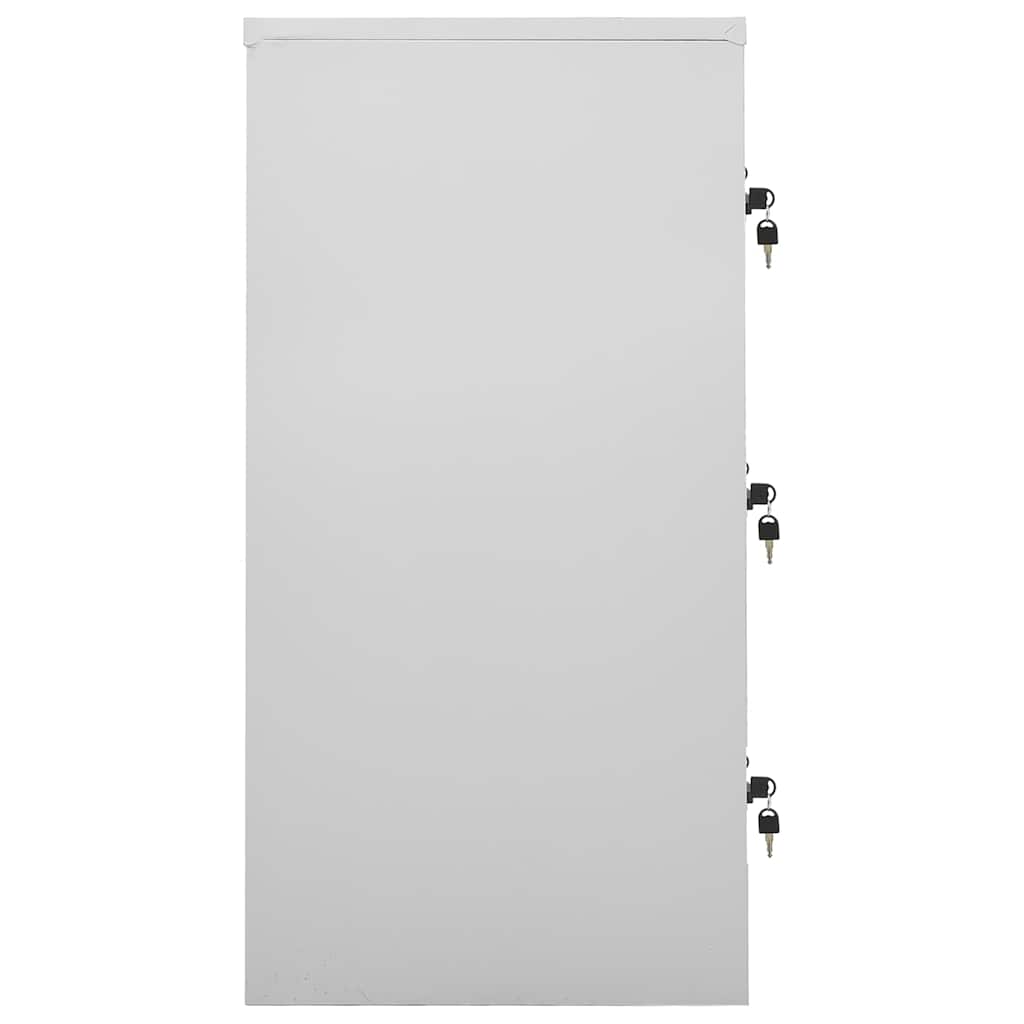 vidaXL Φοριαμός Ανοιχτό Γκρι 90 x 45 x 92,5 εκ. Ατσάλινος