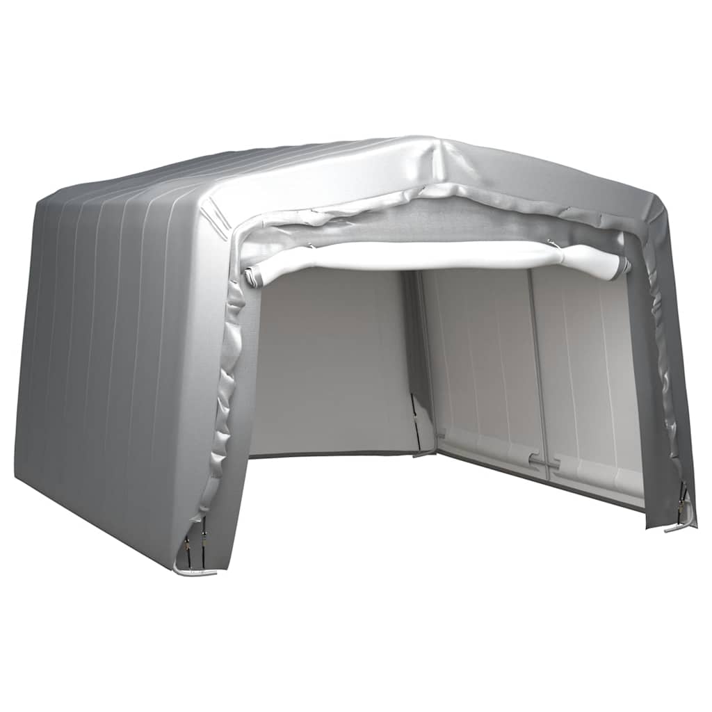 vidaXL Τέντα Αποθήκευσης Γκρι 370 x 370 εκ. Ατσάλινη
