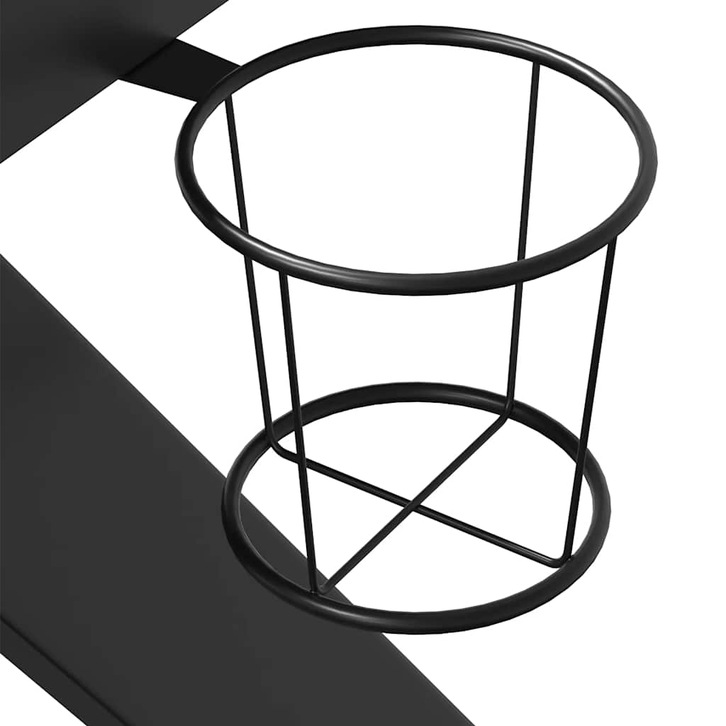 vidaXL Γραφείο Gaming Μαύρο 90 x 60 x 75 εκ. με Πόδια σε Σχήμα Κ