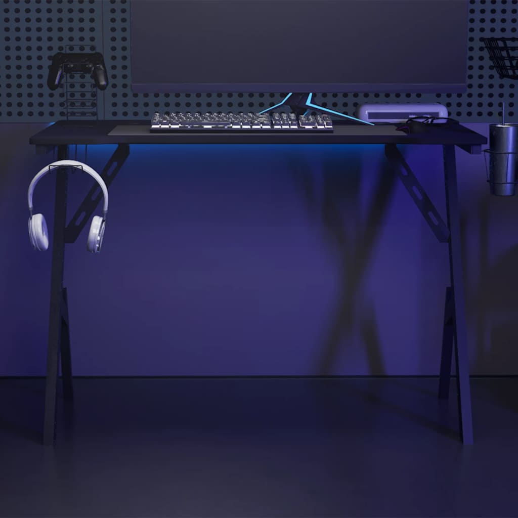 vidaXL Γραφείο Gaming Μαύρο 110 x 60 x 75 εκ. με Πόδια σε Σχήμα Υ