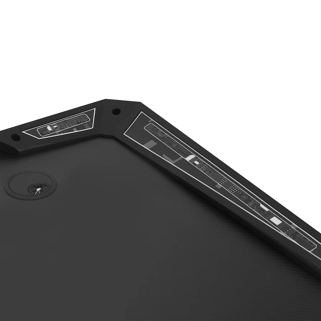 vidaXL Γραφείο Gaming με LED Μαύρο 110 x 60 x 75 εκ. σε Σχήμα Υ