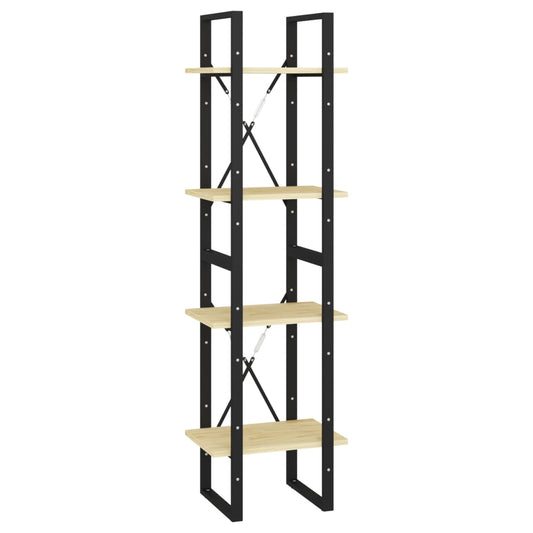 vidaXL Βιβλιοθήκη με 4 Ράφια από Μασίφ Ξύλο Πεύκου 40x30x140 εκ.