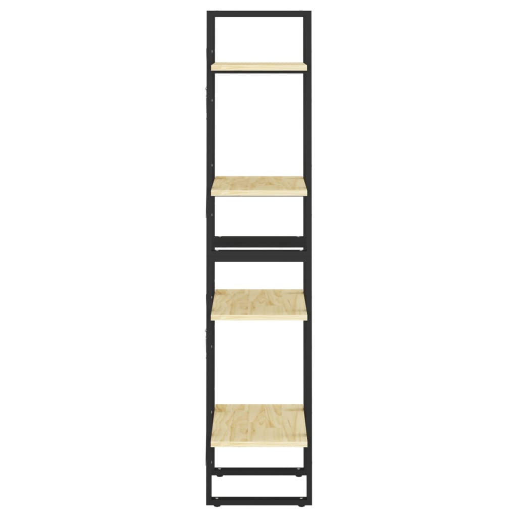 vidaXL Βιβλιοθήκη με 4 Ράφια από Μασίφ Ξύλο Πεύκου 40x30x140 εκ.