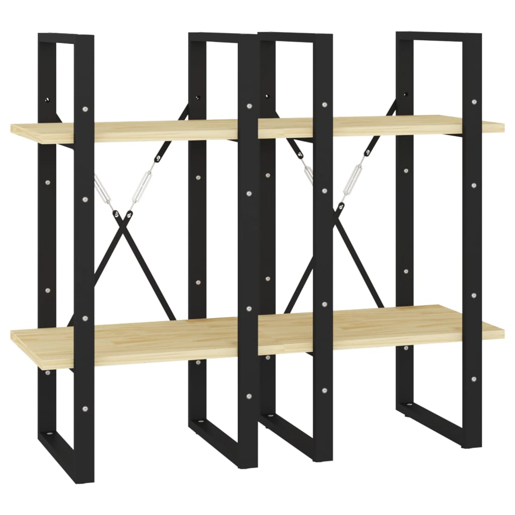 vidaXL Βιβλιοθήκη με 4 Ράφια από Μασίφ Ξύλο Πεύκου 40x30x140 εκ.