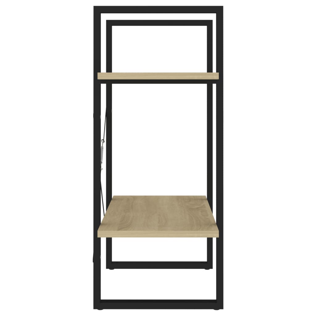 vidaXL Βιβλιοθήκη με 2 Ράφια Sonoma Δρυς 60 x 30 x 70 εκ. Επεξ. Ξύλο