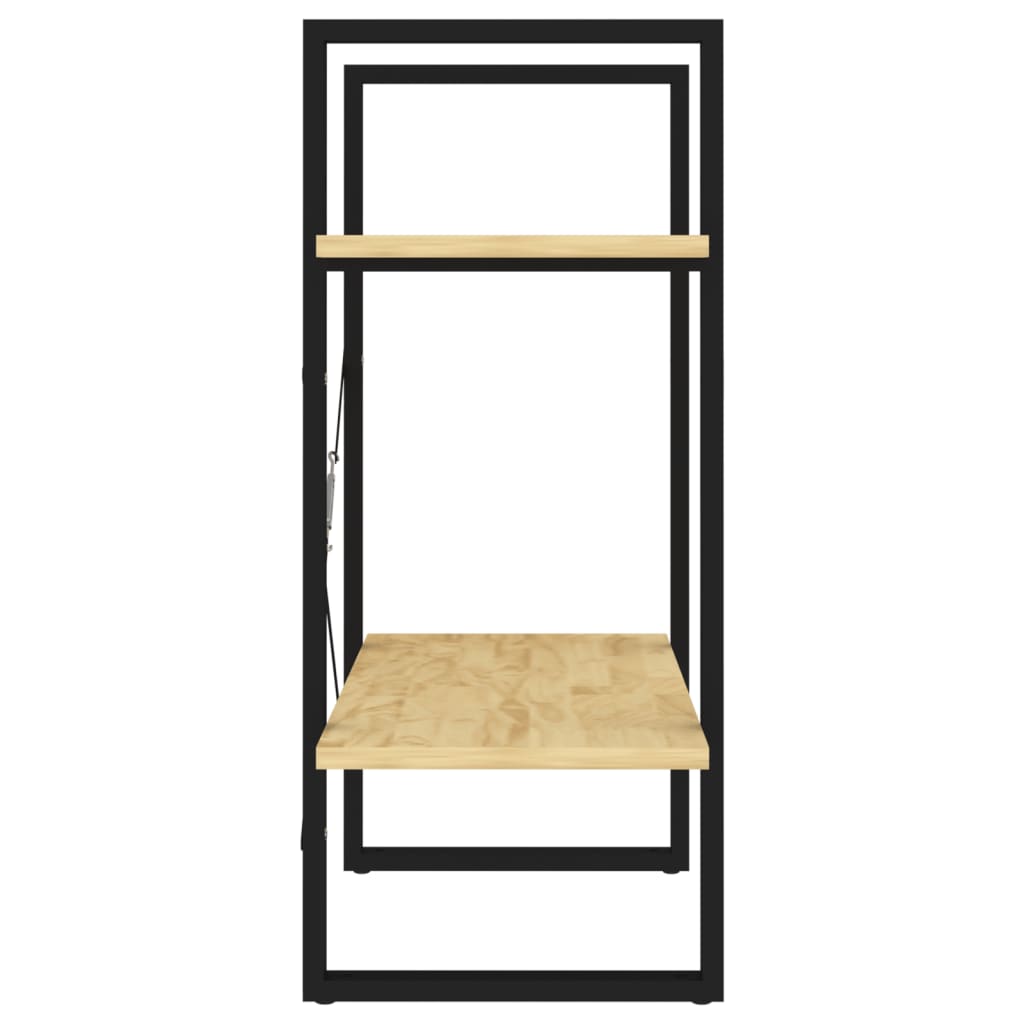 vidaXL Βιβλιοθήκη με 2 Ράφια 60 x 30 x 70 εκ. από Μασίφ Ξύλο Πεύκου