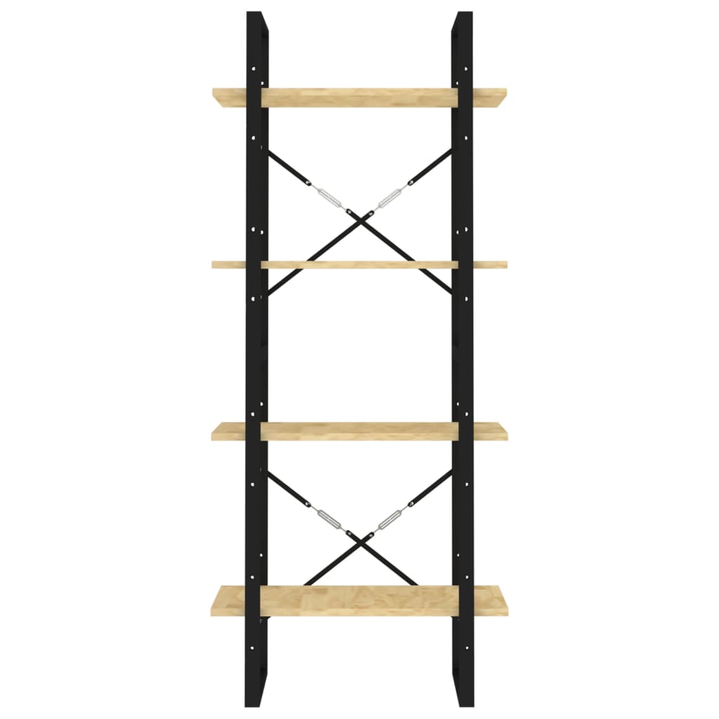 vidaXL Βιβλιοθήκη με 4 Ράφια από Μασίφ Ξύλο Πεύκου 60x30x140 εκ.