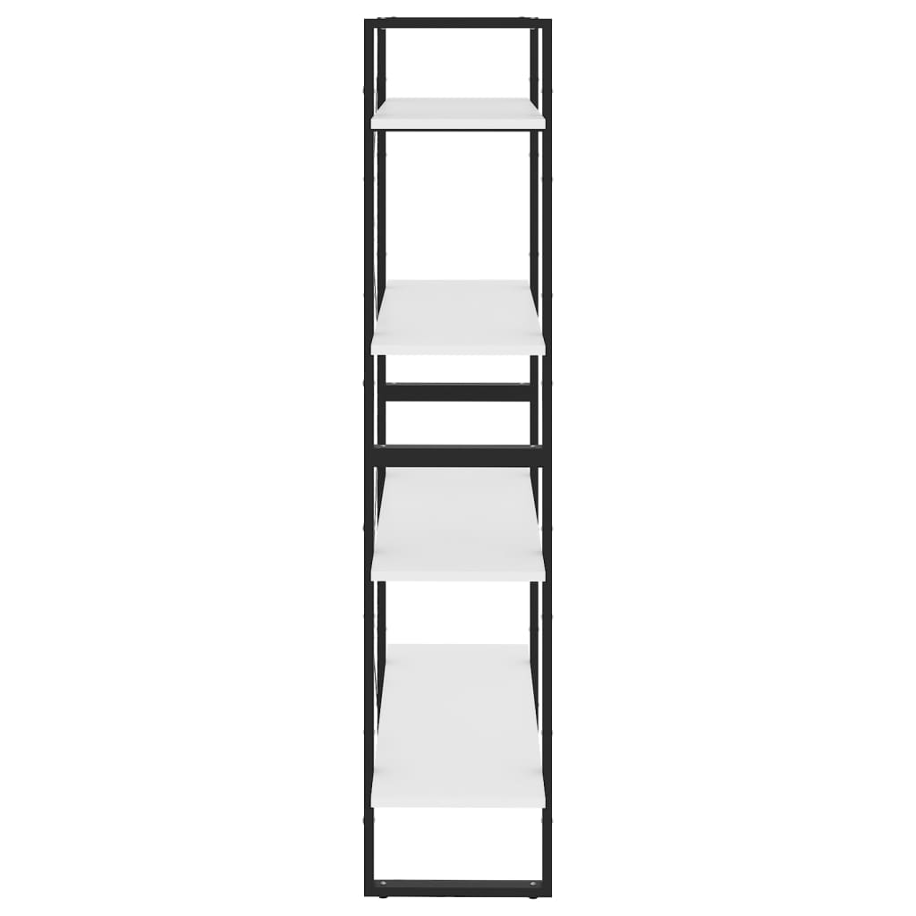 vidaXL Βιβλιοθήκη με 4 Ράφια Λευκή 80 x 30 x 140 εκ. από Επεξ. Ξύλο