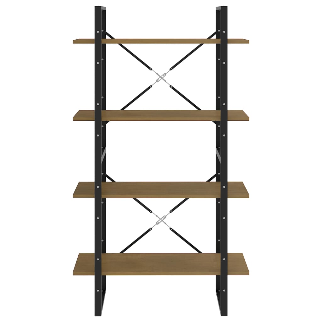 vidaXL Βιβλιοθήκη με 4 Ράφια από Μασίφ Ξύλο Πεύκου 80x30x140 εκ.