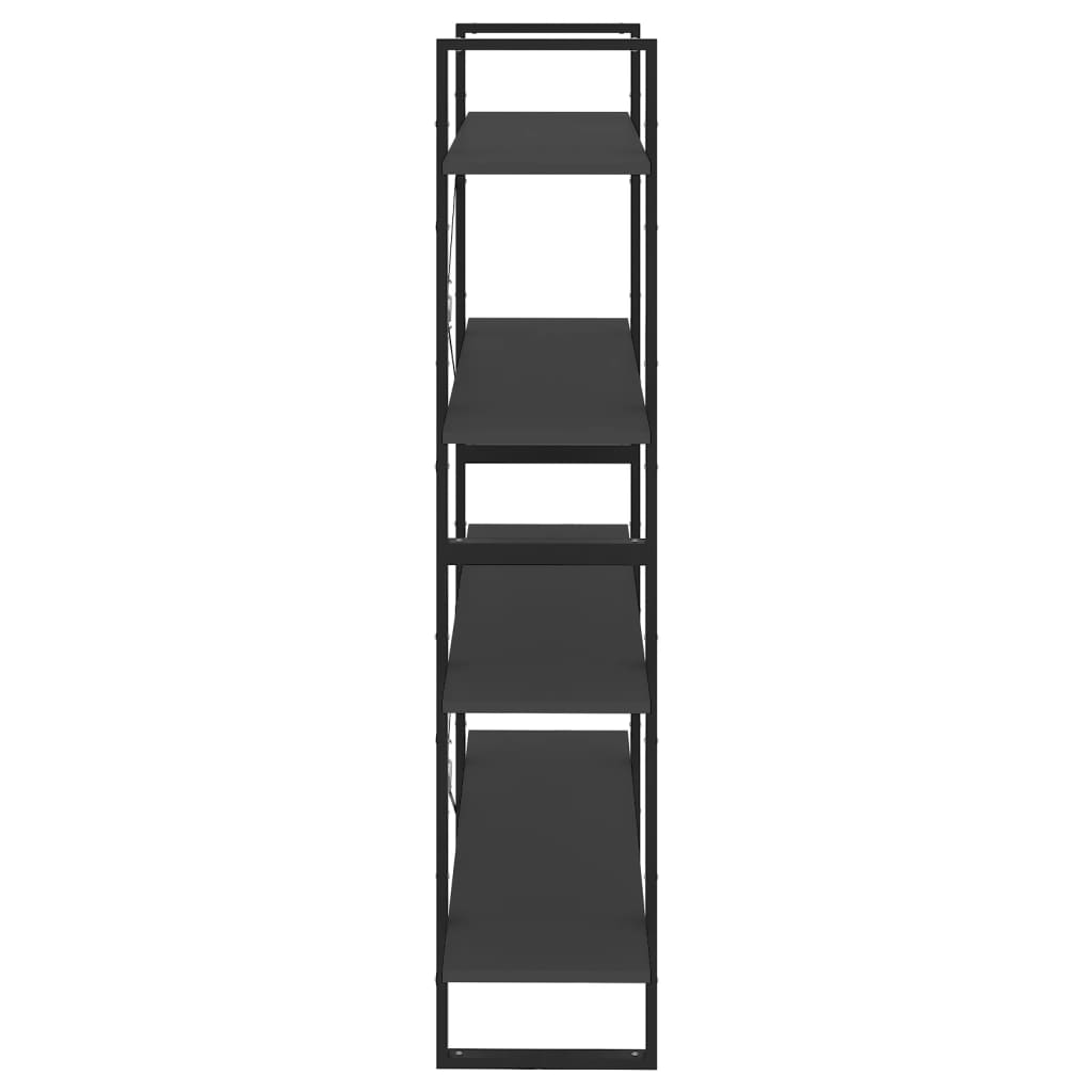 vidaXL Βιβλιοθήκη με 4 Ράφια Γκρι 100 x 30 x 140 εκ. από Επεξ. Ξύλο