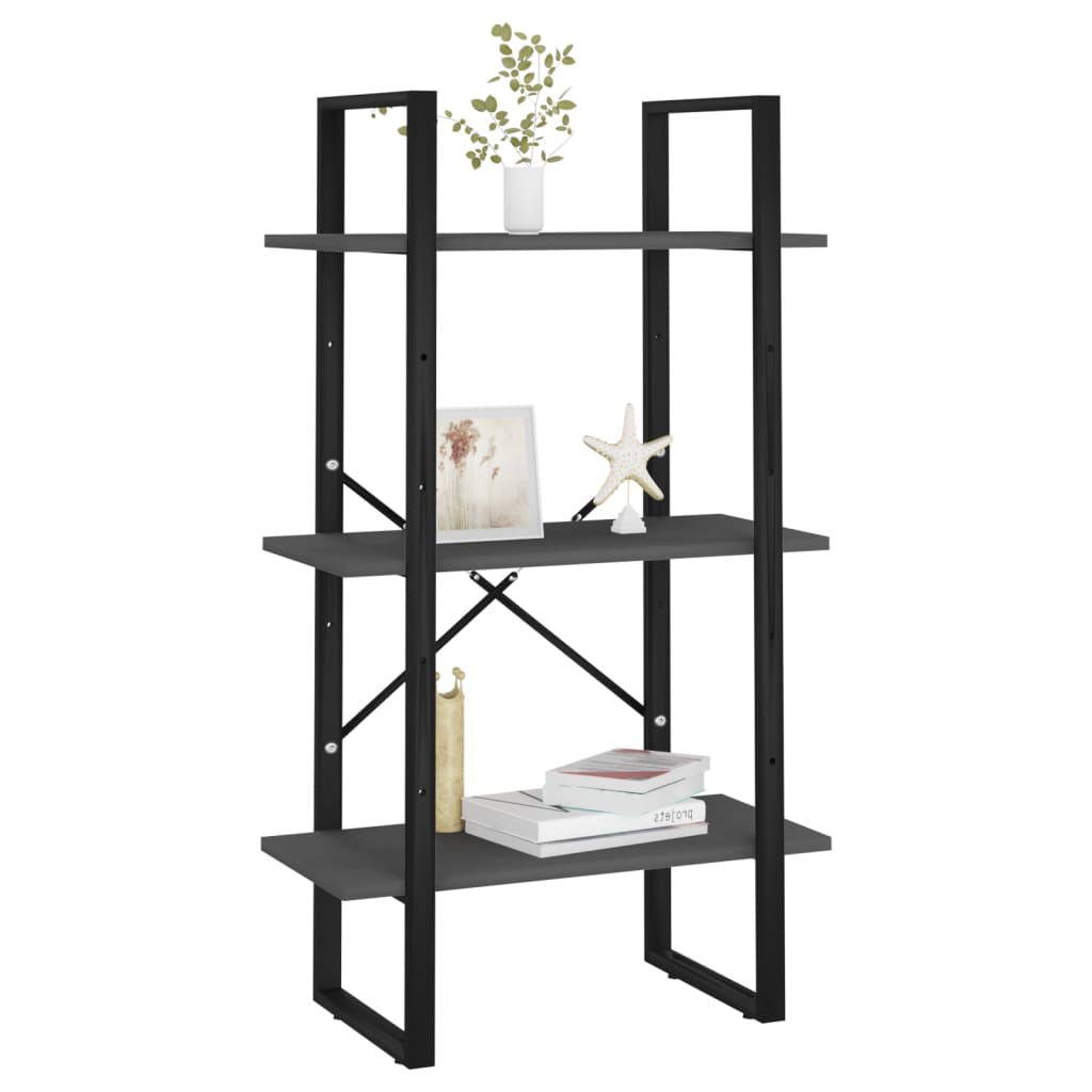 vidaXL Ράφι Αποθήκευσης Γκρι 60 x 30 x 105 εκ. από Επεξ. Ξύλο