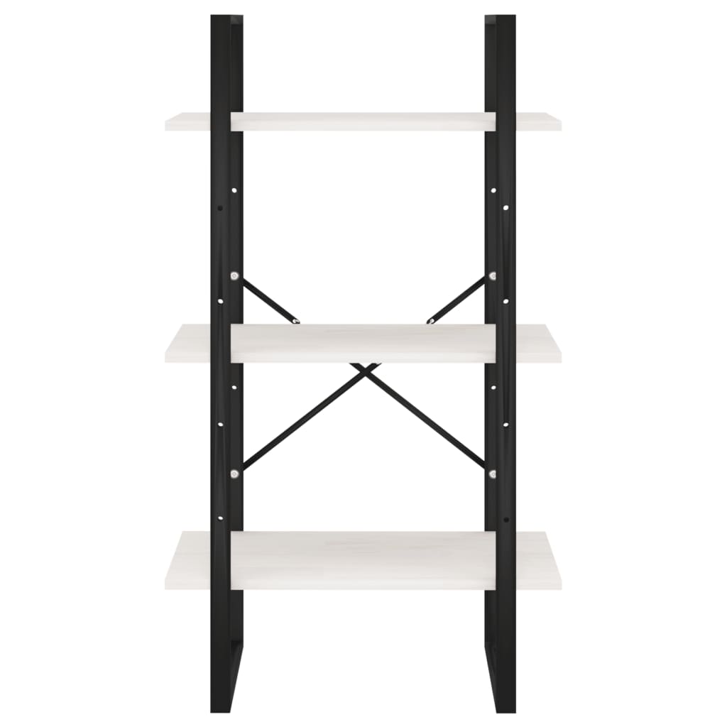 vidaXL Ραφιέρα Αποθήκευσης Λευκή 60x30x105 εκ. από Μασίφ Ξύλο Πεύκου