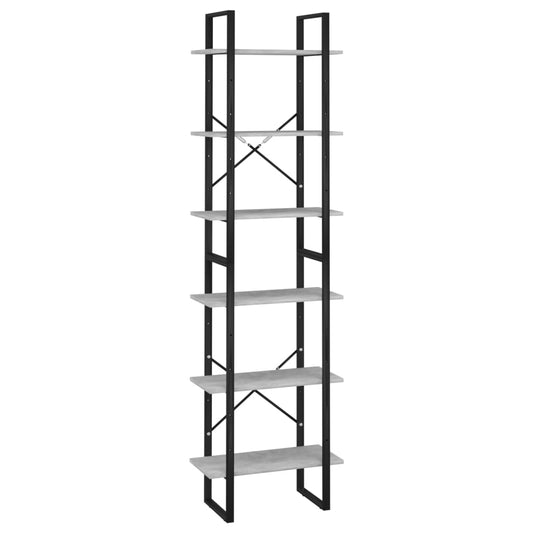 vidaXL Ράφι Αποθήκευσης Γκρι Σκυρ. 60x30x210 εκ Επεξεργ. Ξύλο
