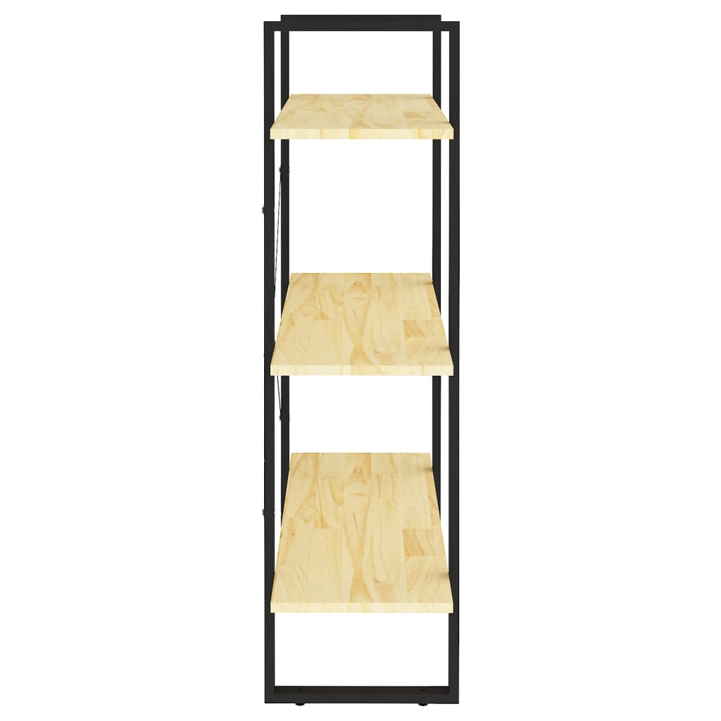 vidaXL Βιβλιοθήκη με 3 Ράφια από Μασίφ Ξύλο Πεύκου 80x30x105 εκ.