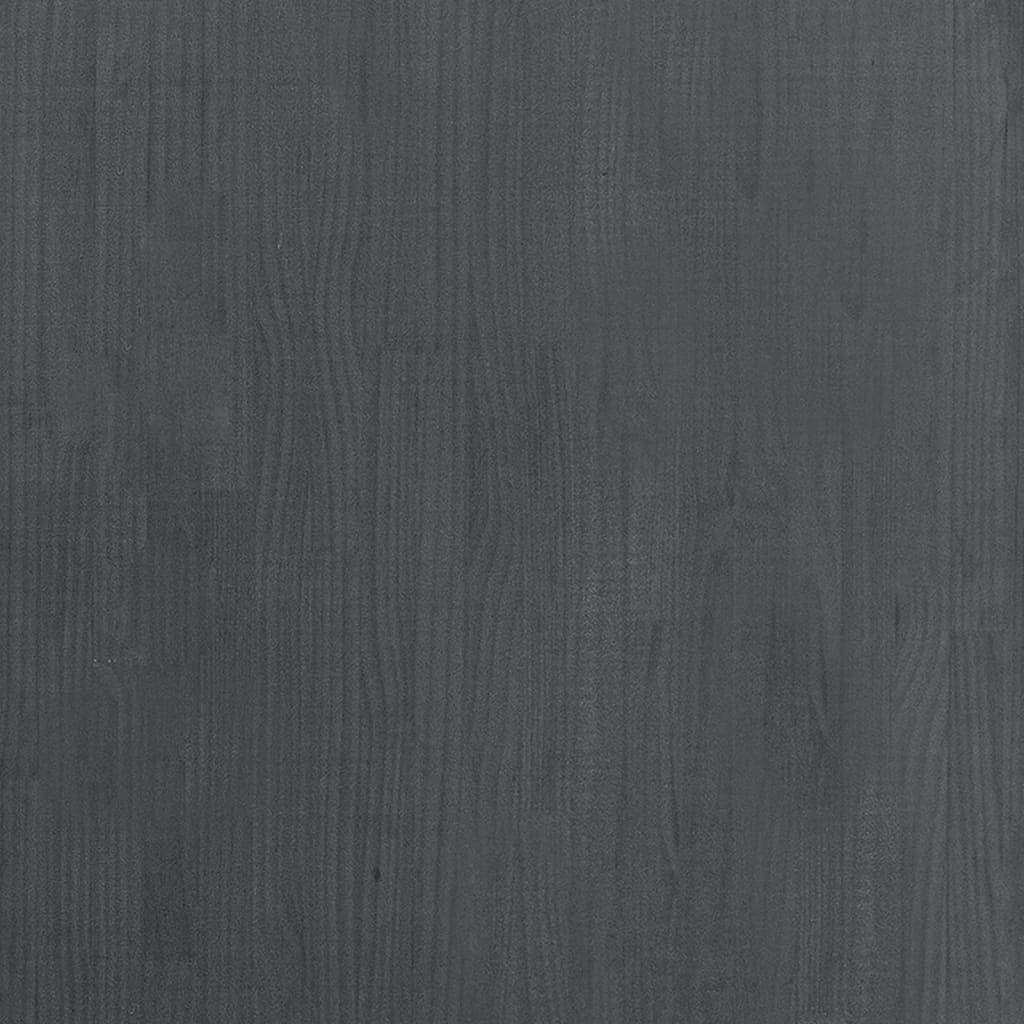 vidaXL Βιβλιοθήκη με 3 Ράφια Γκρι 80x30x105 εκ. από Μασίφ Ξύλο Πεύκου