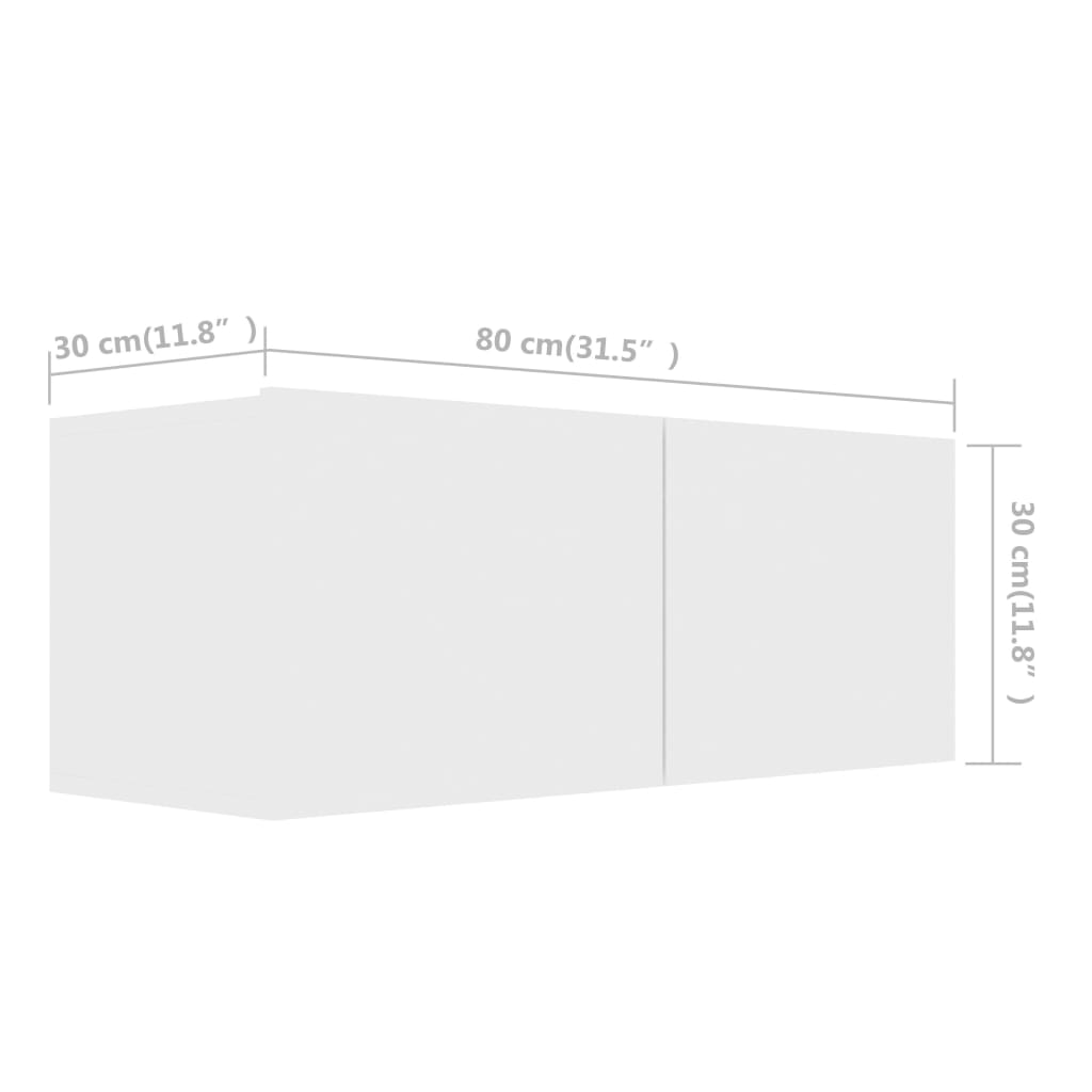 vidaXL Έπιπλα Τηλεόρασης Σετ 8 Τεμαχίων Λευκό από Μοριοσανίδα