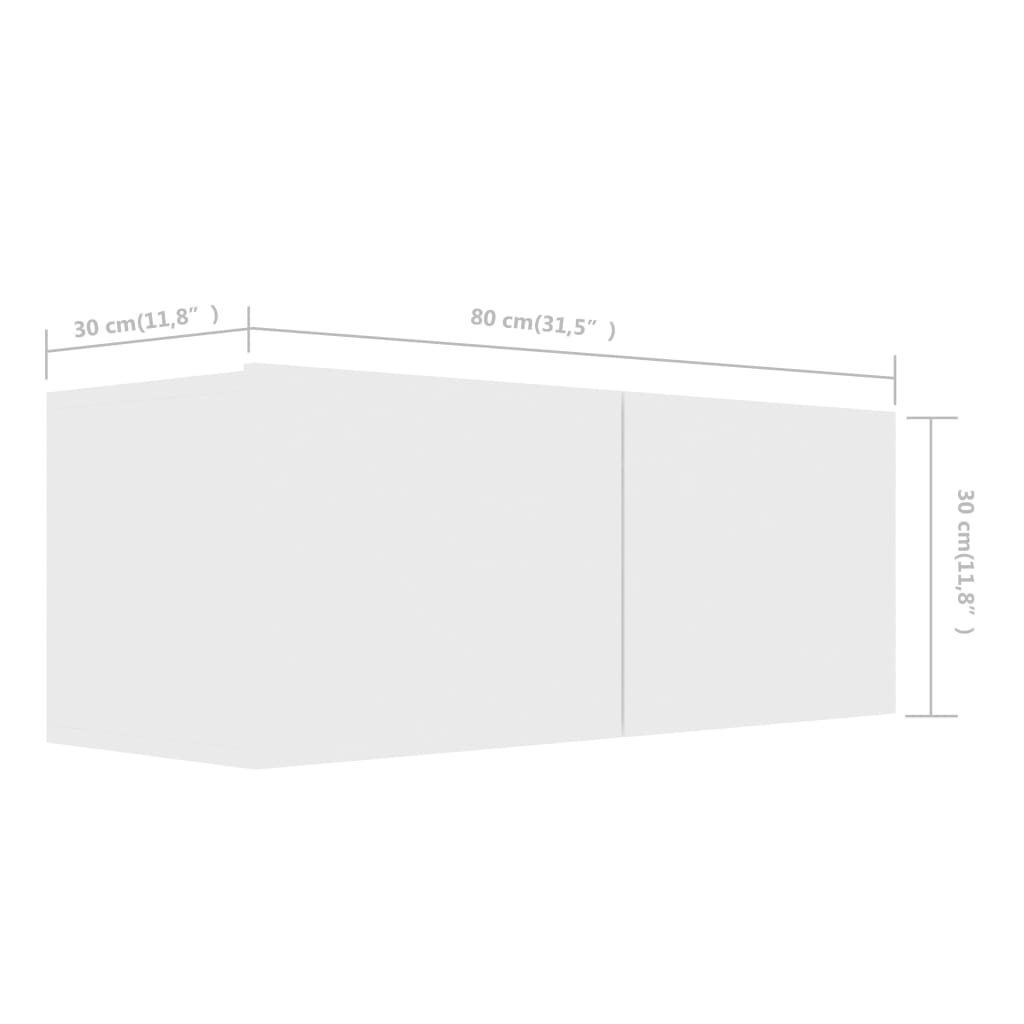 vidaXL Έπιπλα Τηλεόρασης Σετ 6 Τεμαχίων Λευκό από Επεξ. Ξύλο