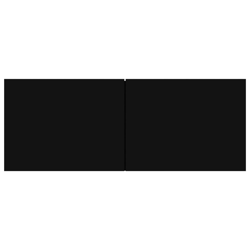 vidaXL Έπιπλα Τηλεόρασης 3 τεμ. Μαύρα από Επεξ. Ξύλο