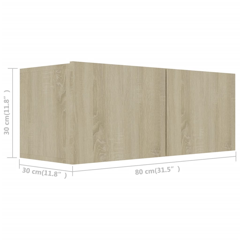 vidaXL Έπιπλα Τηλεόρασης Σετ 2 Τεμαχίων Sonoma Δρυς από Επεξ. Ξύλο