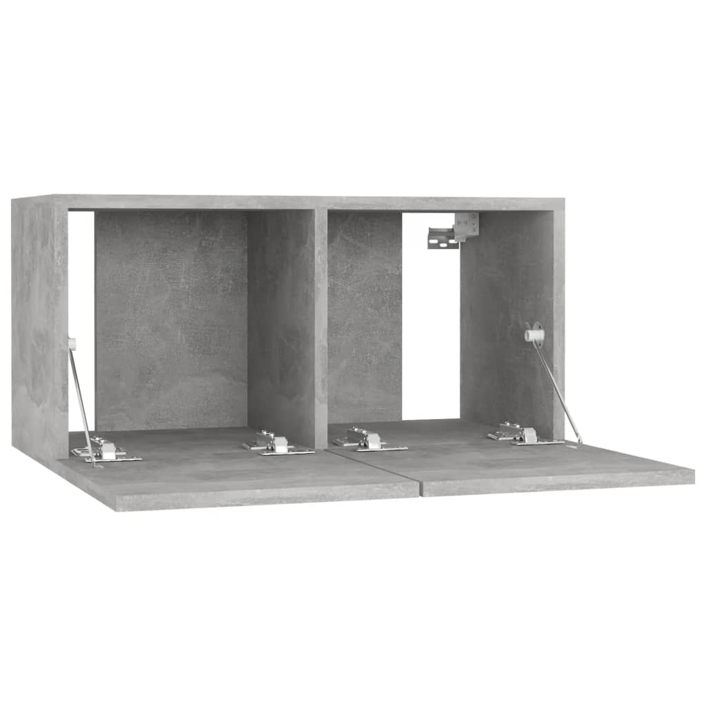 vidaXL Έπιπλα Τηλεόρασης 4 τεμ. Γκρι Σκυρ. 60x30x30εκ. από Επεξ. Ξύλο