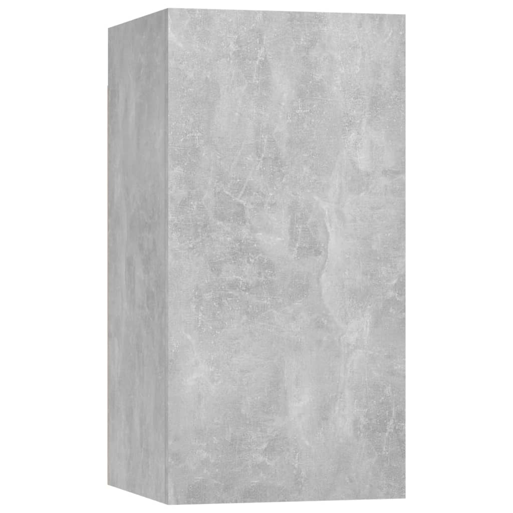 vidaXL Έπιπλα Τηλεόρασης 4 τεμ. Γκρι Σκυρ. 30,5x30x60 εκ. Μοριοσανίδα