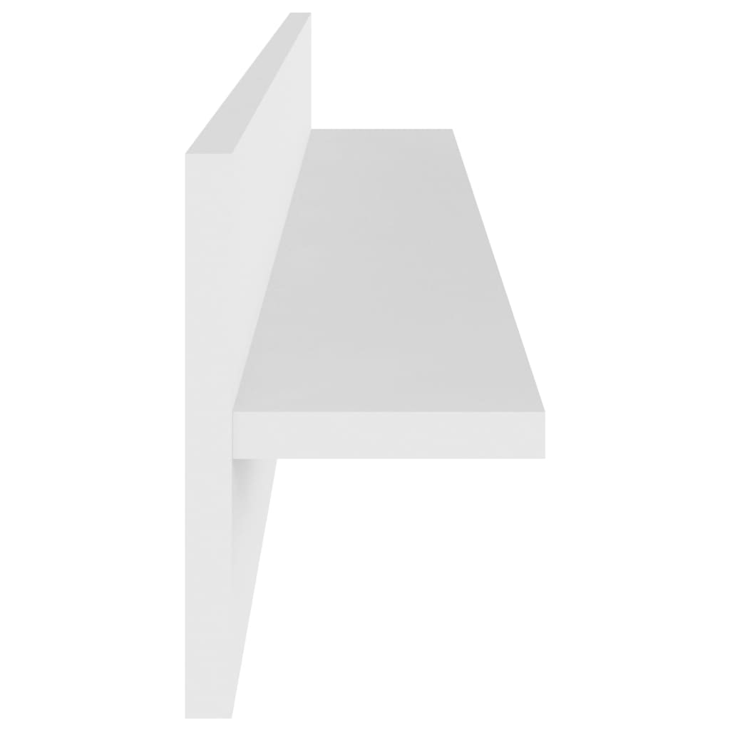 vidaXL Ραφιέρες Τοίχου 2 τεμ. Λευκό 80 x 11,5 x 18 εκ. από Μοριοσανίδα