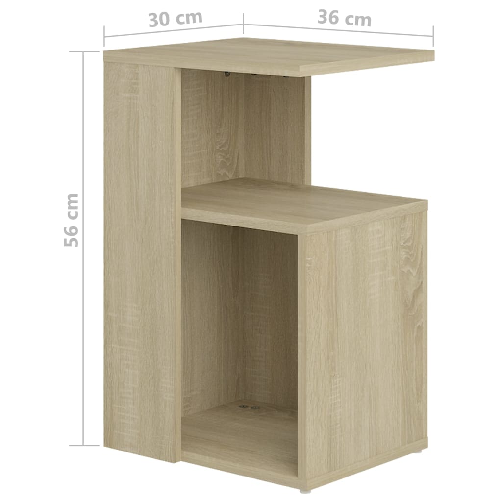 vidaXL Τραπέζι Βοηθητικό Sonoma Δρυς 36 x 30 x 56 εκ. από Επεξ. Ξύλο