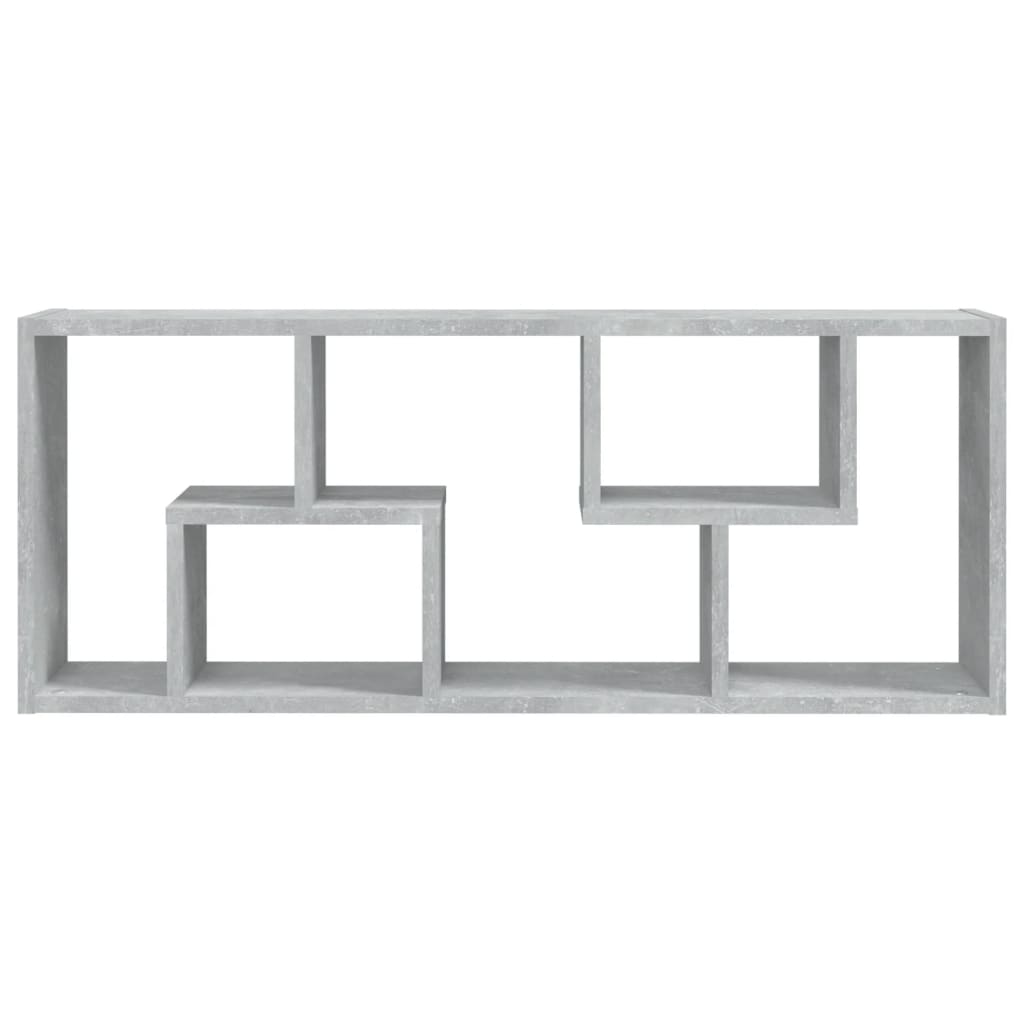 vidaXL Ραφιέρα Τοίχου Γκρι Σκυροδέματος 36x16x90 εκ. από Επεξ. Ξύλο