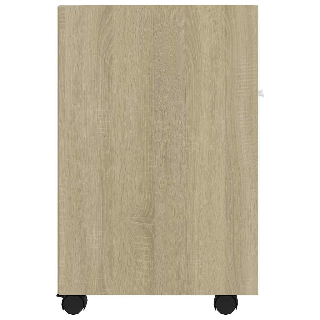 vidaXL Βοηθητ. Ντουλάπι με Τροχούς Sonoma Δρύς 33x38x60 εκ Επεξ. Ξύλο