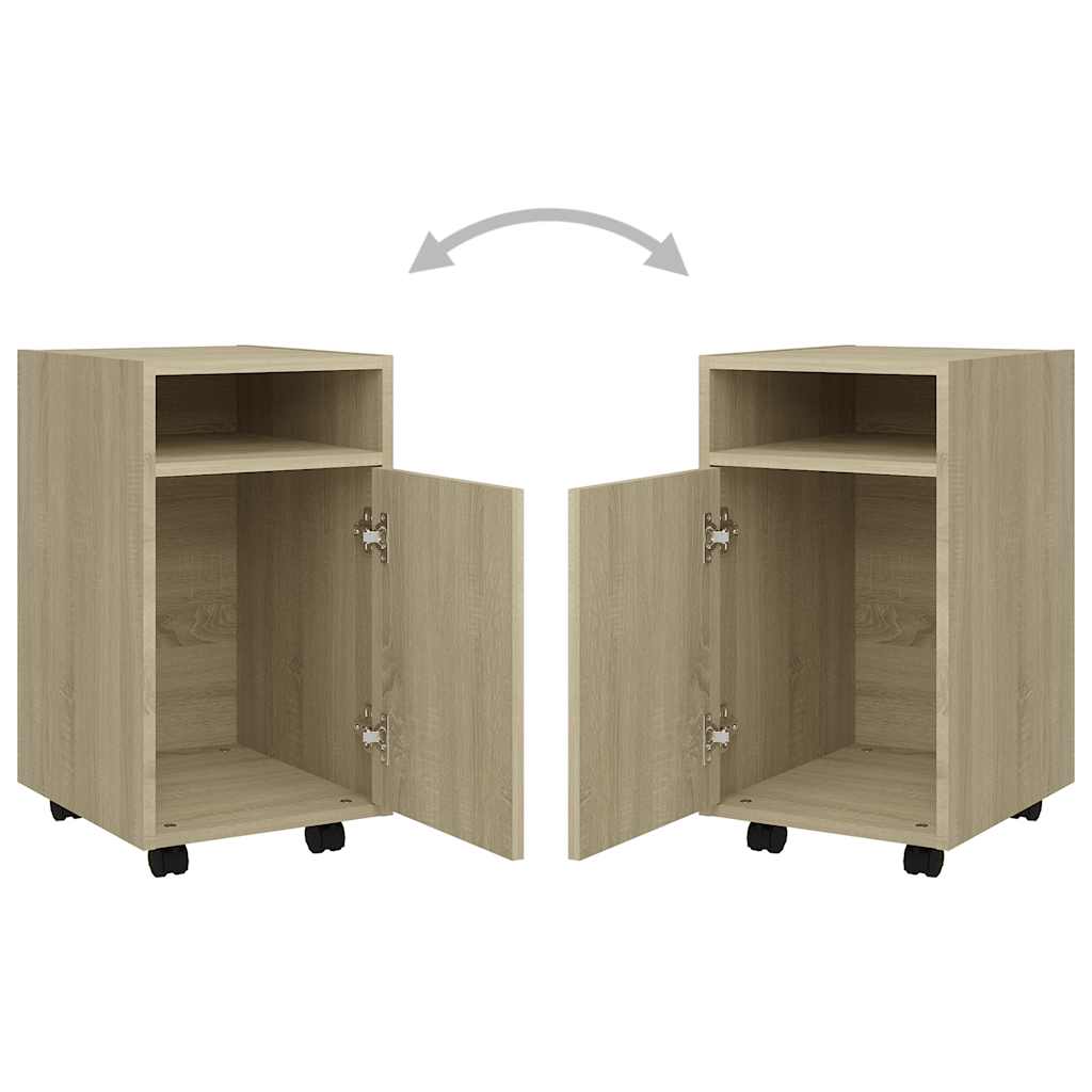 vidaXL Βοηθητ. Ντουλάπι με Τροχούς Sonoma Δρύς 33x38x60 εκ Επεξ. Ξύλο