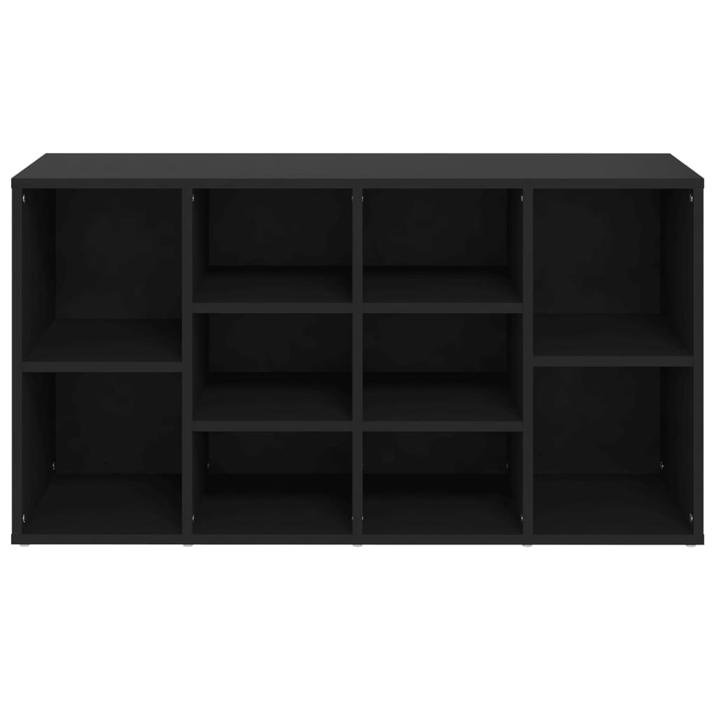 vidaXL Παπουτσοθήκη Μαύρη 103 x 30 x 54,5 εκ. από Επεξ. Ξύλο