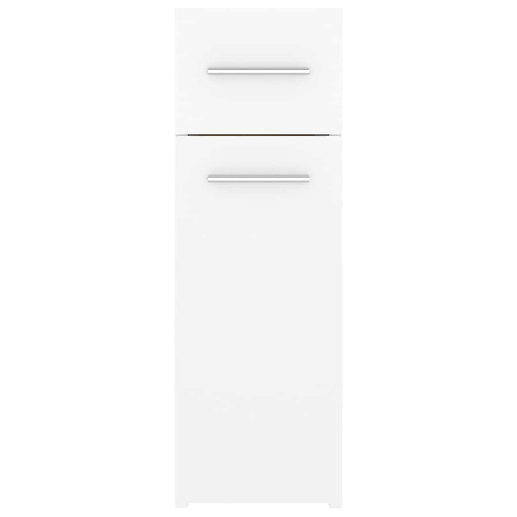vidaXL Συρταριέρα Γενικής Χρήσης Λευκή 20 x 45,5 x 60 εκ. Επεξ. Ξύλο