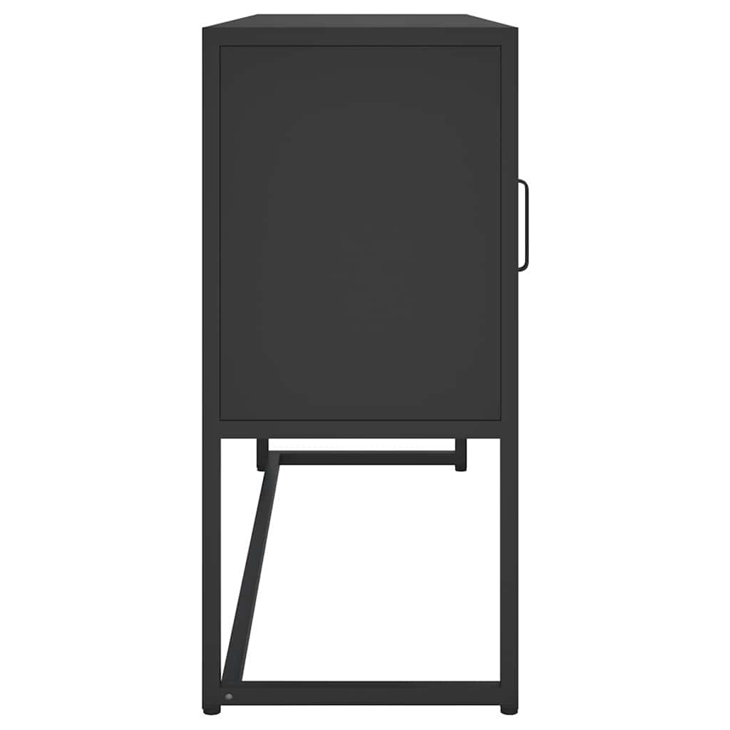 vidaXL Μπουφές Μαύρος 105 x 35 x 75 εκ. από Ατσάλι