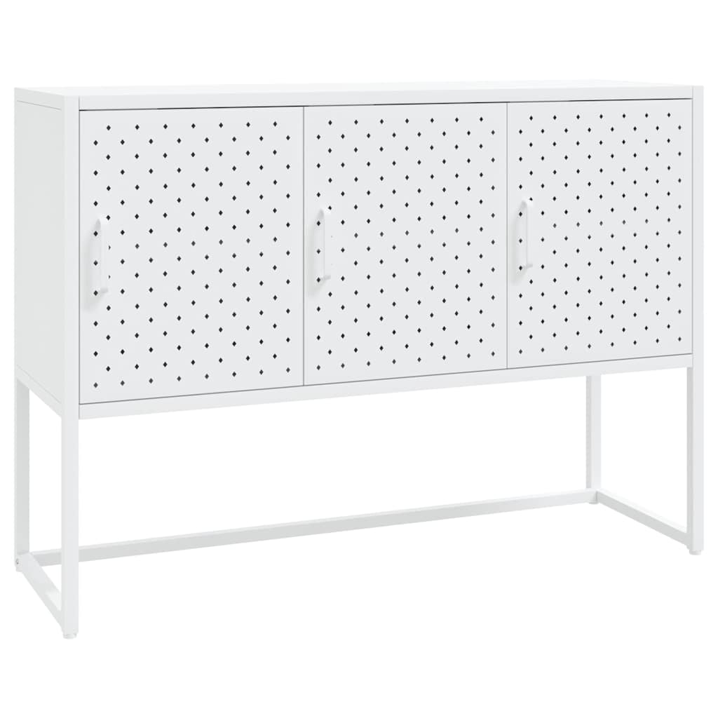 vidaXL Μπουφές Λευκός 105 x 35 x 75 εκ. από Ατσάλι